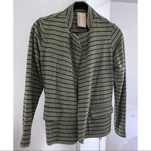 Anthropologie Heather Knit Stripe Blazer